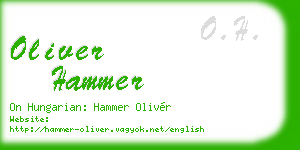 oliver hammer business card